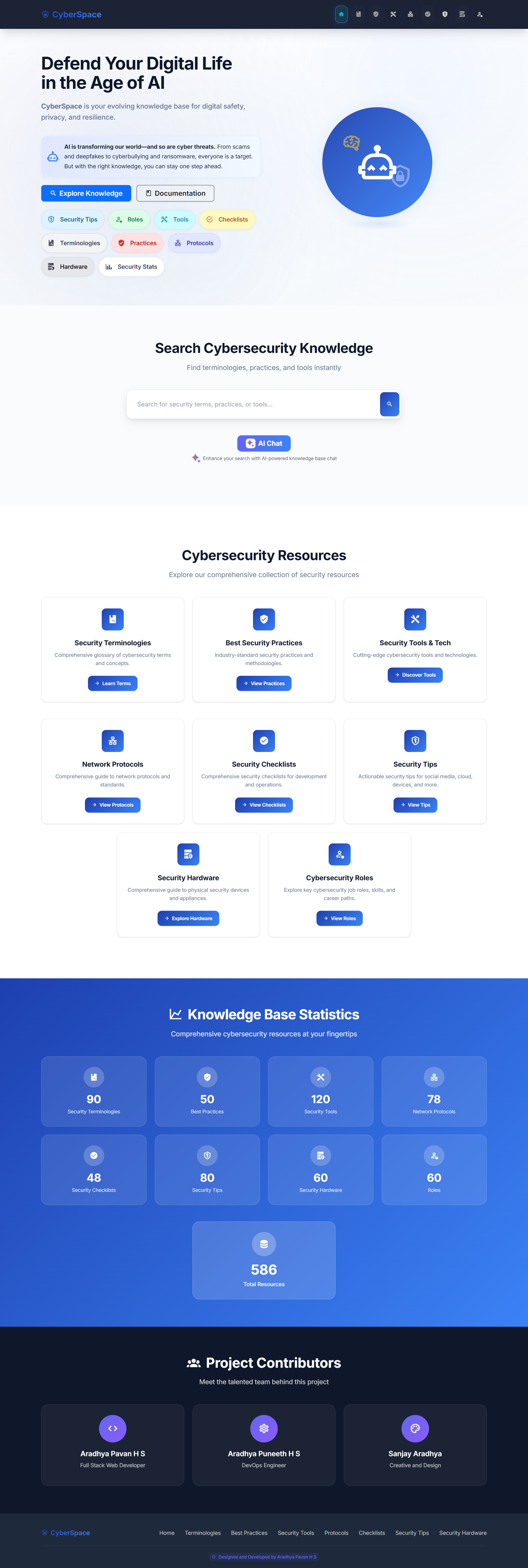 CyberSpace - Main Dashboard
